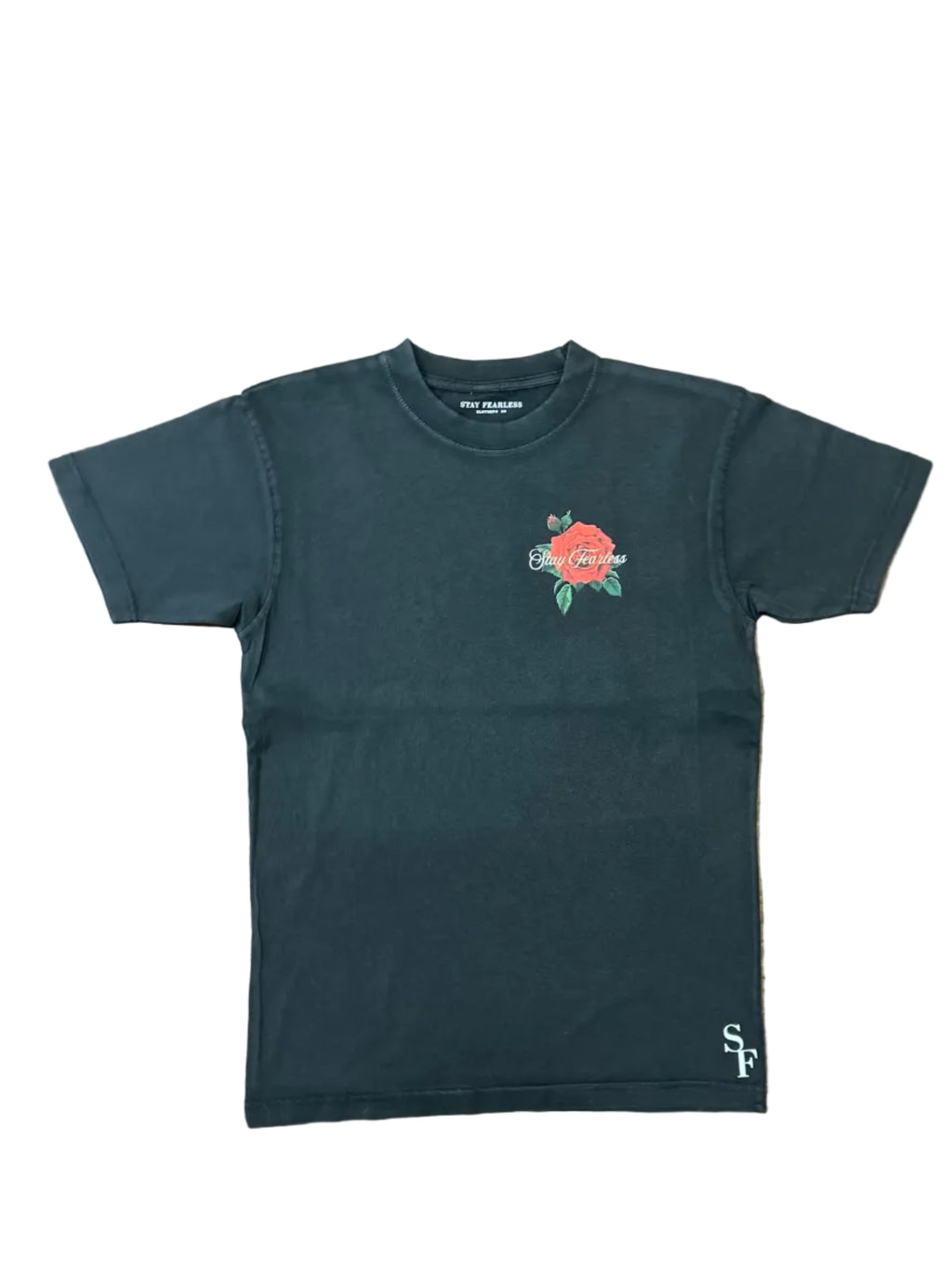 STAY FEARLESS VINTAGE ROSE T SHIRT