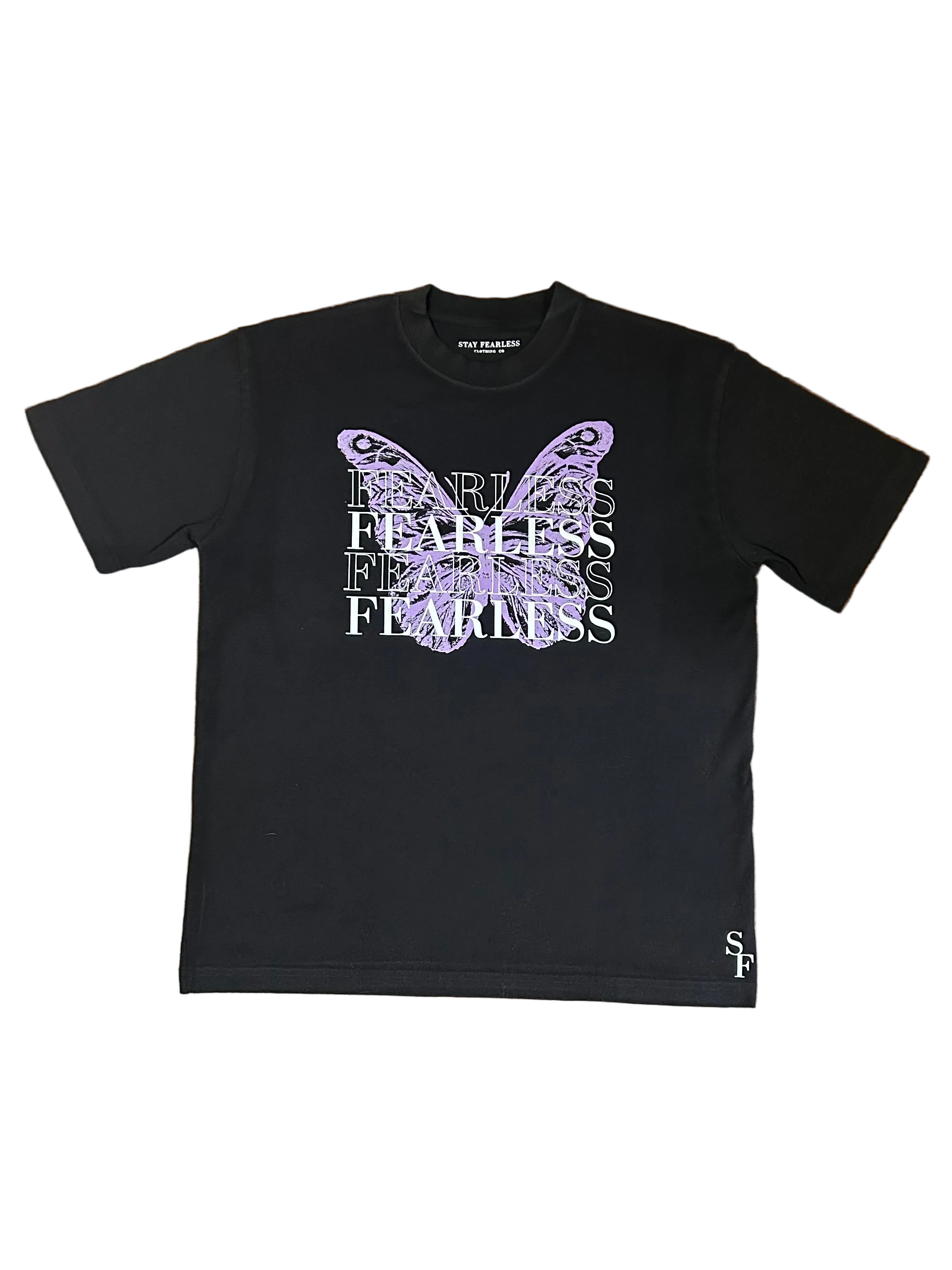 FEARLESS BUTTERFLY GRAPHIC  HEAVY T 7.0 oz COTTON T SHIRT