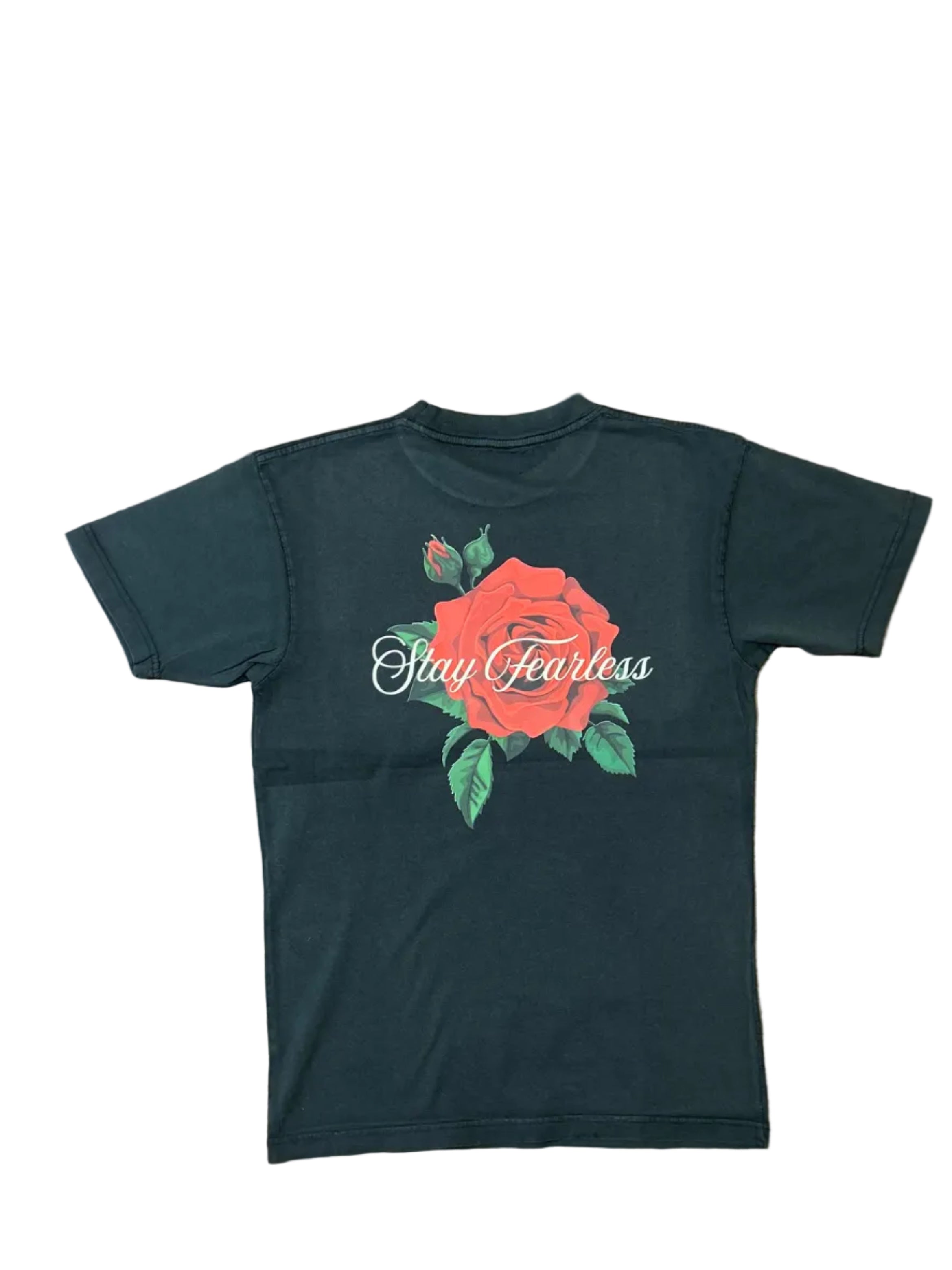 STAY FEARLESS VINTAGE ROSE T SHIRT