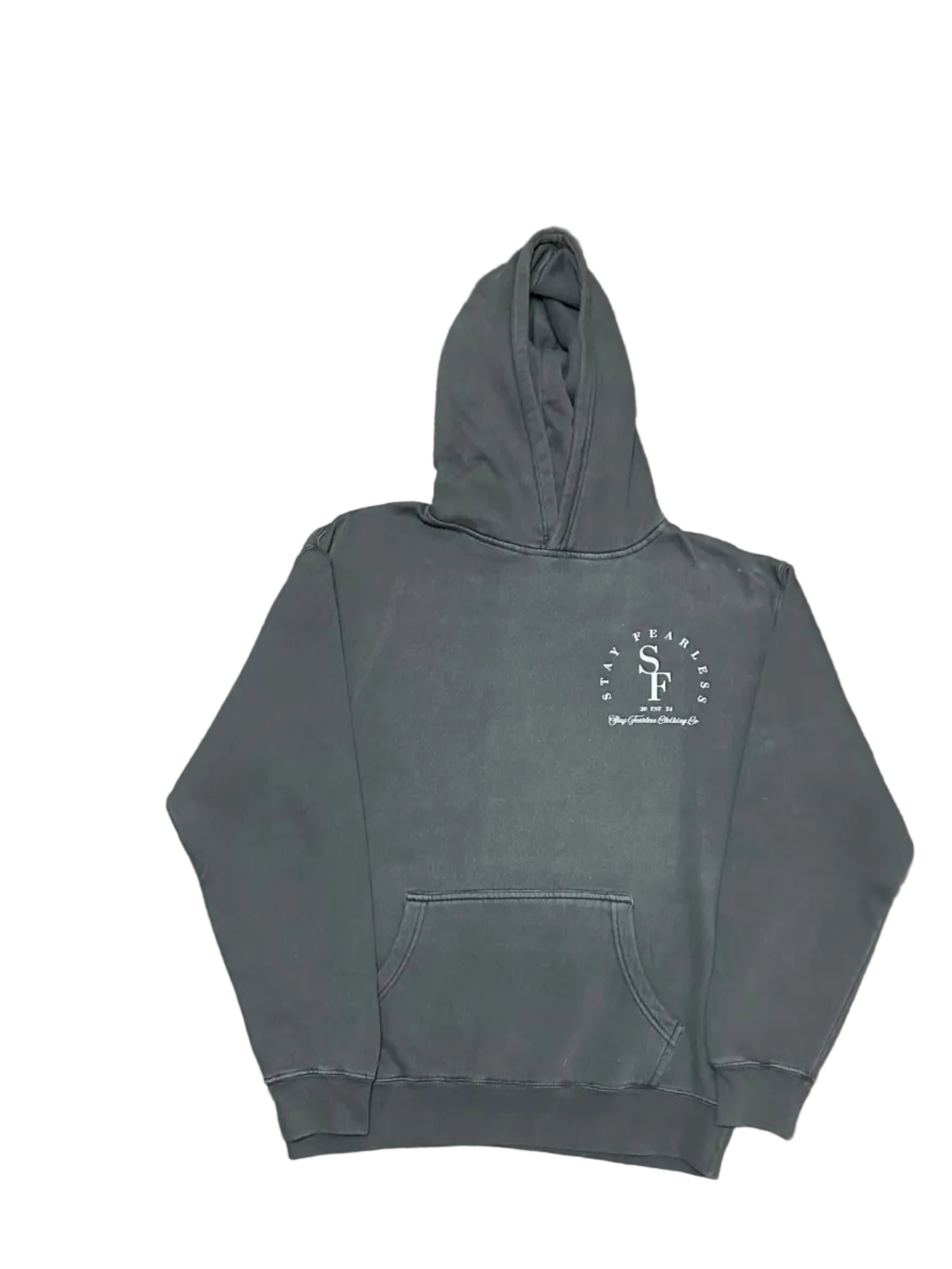 STAY FEARLESS CLOTHING CO VINTAGE BLACK LOGO HOODIE