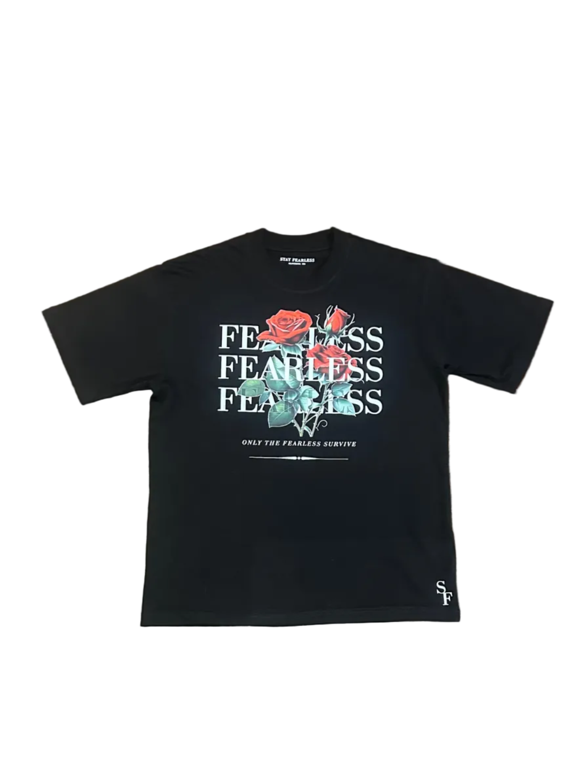 FEARLESS ROSE HEAVY 7.0 oz COTTON T SHIRT